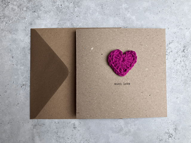Card - heart magenta