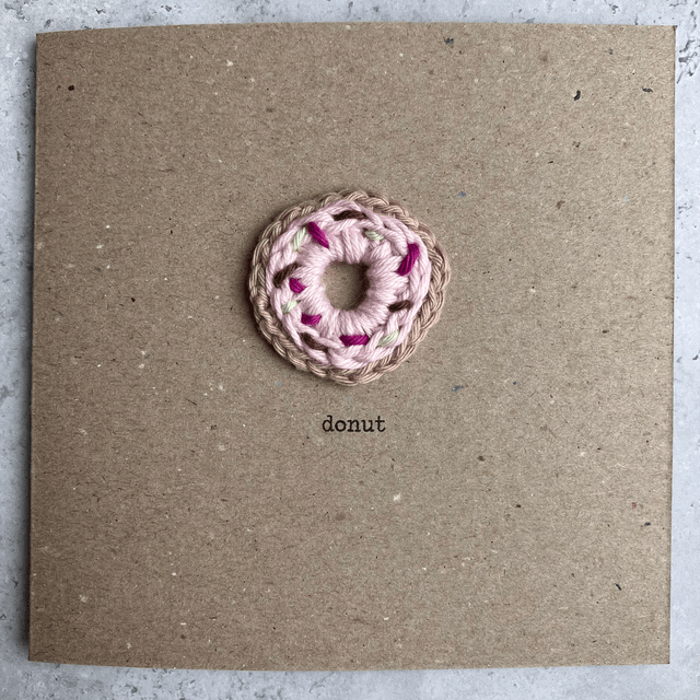 Card - donut pink
