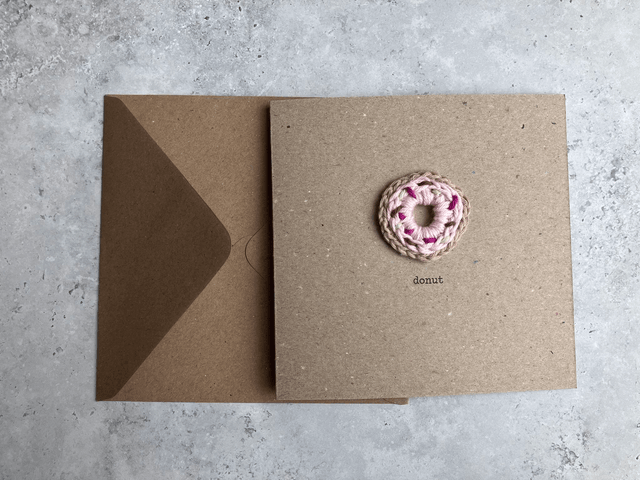 Card - donut pink