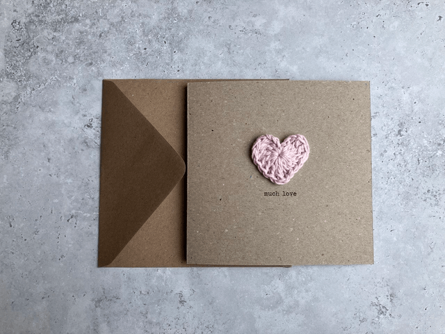 Card - heart pink
