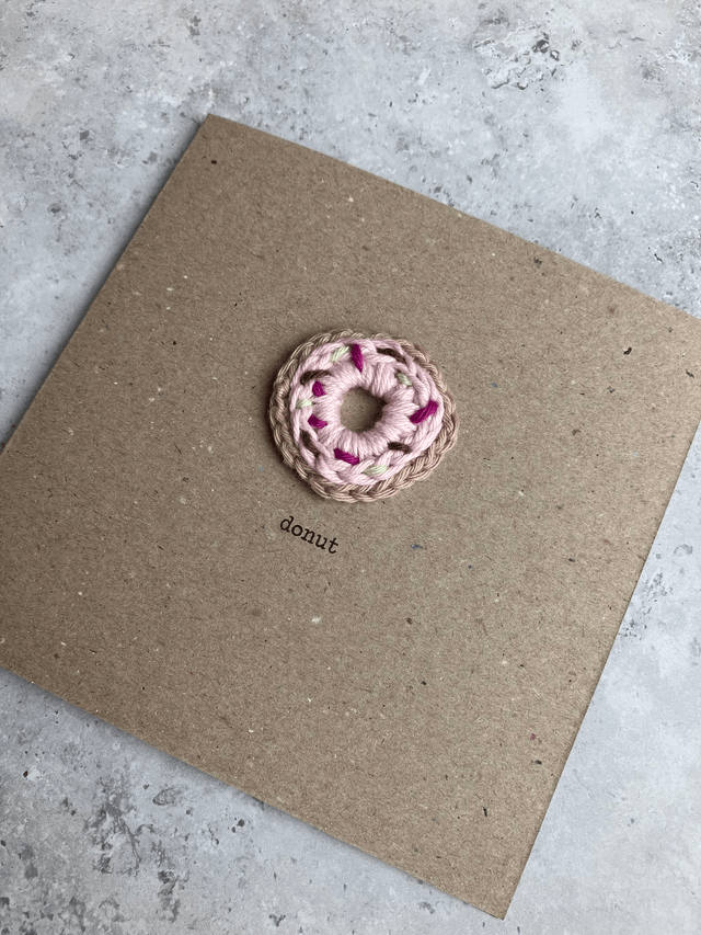 Card - donut pink