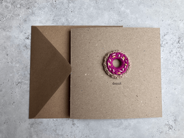 Card - donut magenta