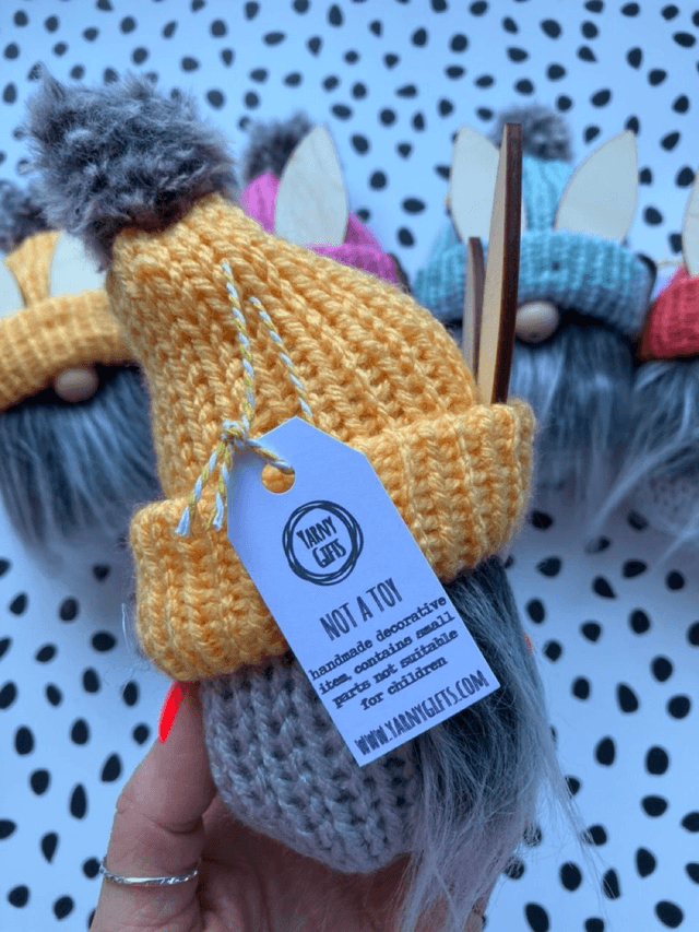 Bunny ear gnome (small - 17cm)