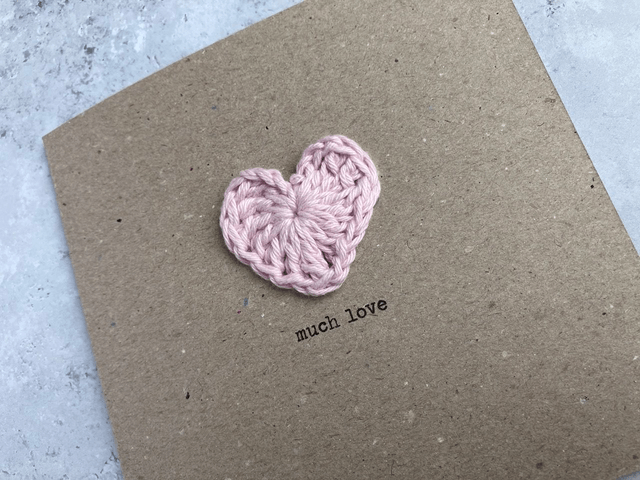 Card - heart pink