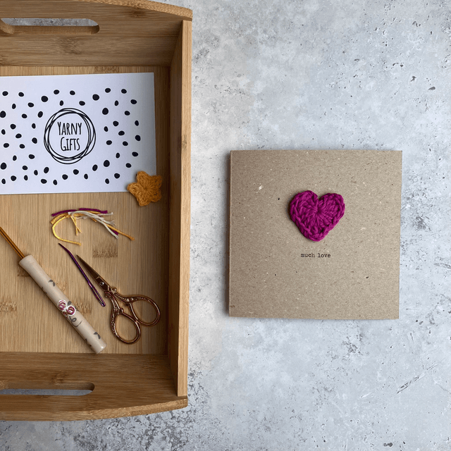 Card - heart magenta