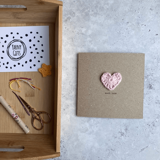Card - heart pink