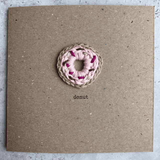 Card - donut pink